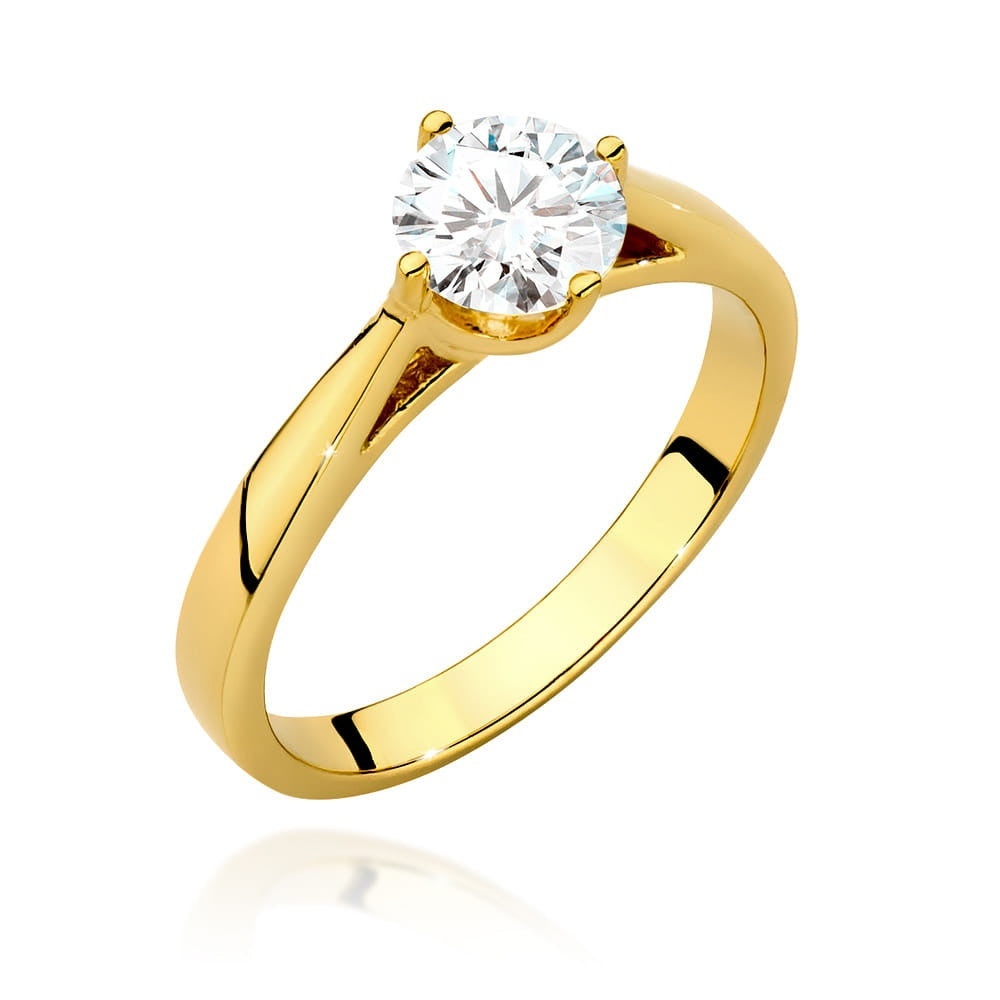Inel Aur 14K cu Diamant Natural 0.70 ct (Varianta: Galben)