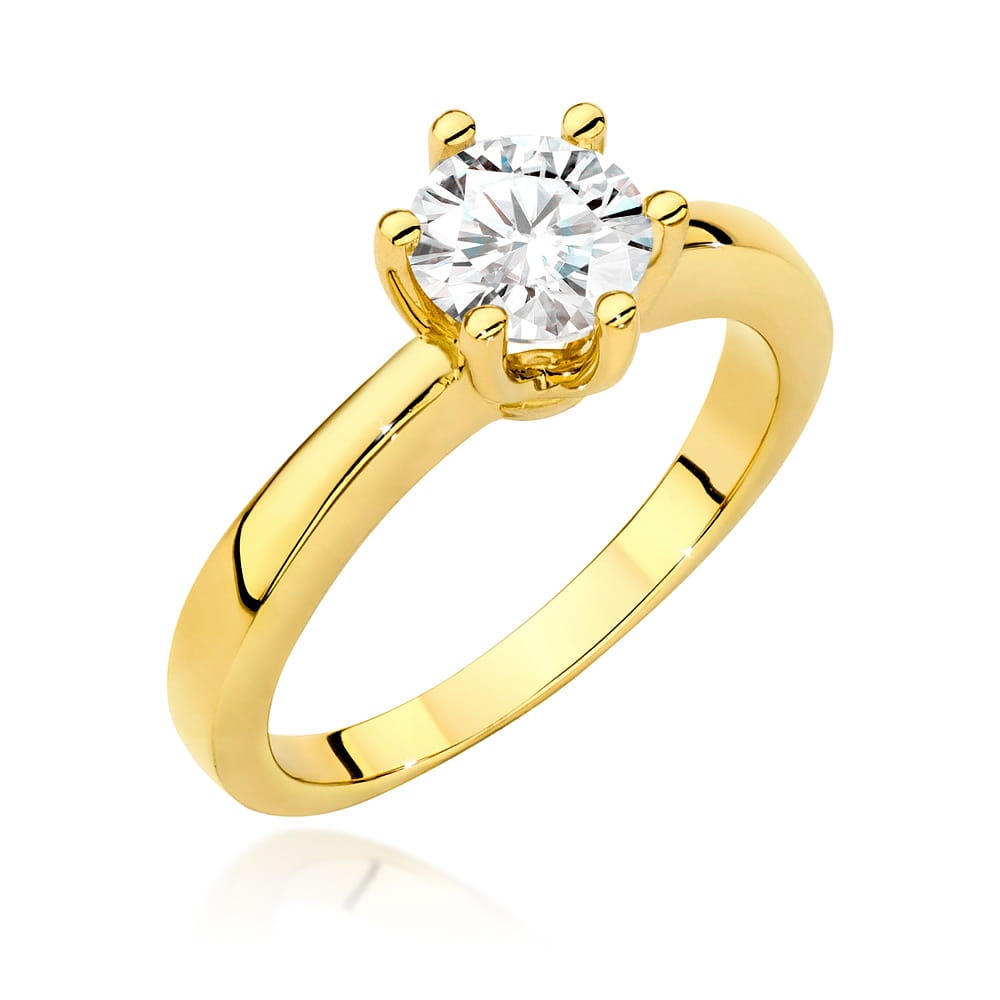 Inel Aur 14K cu Diamante de Laborator 0.70 ct (Varianta: Galben)