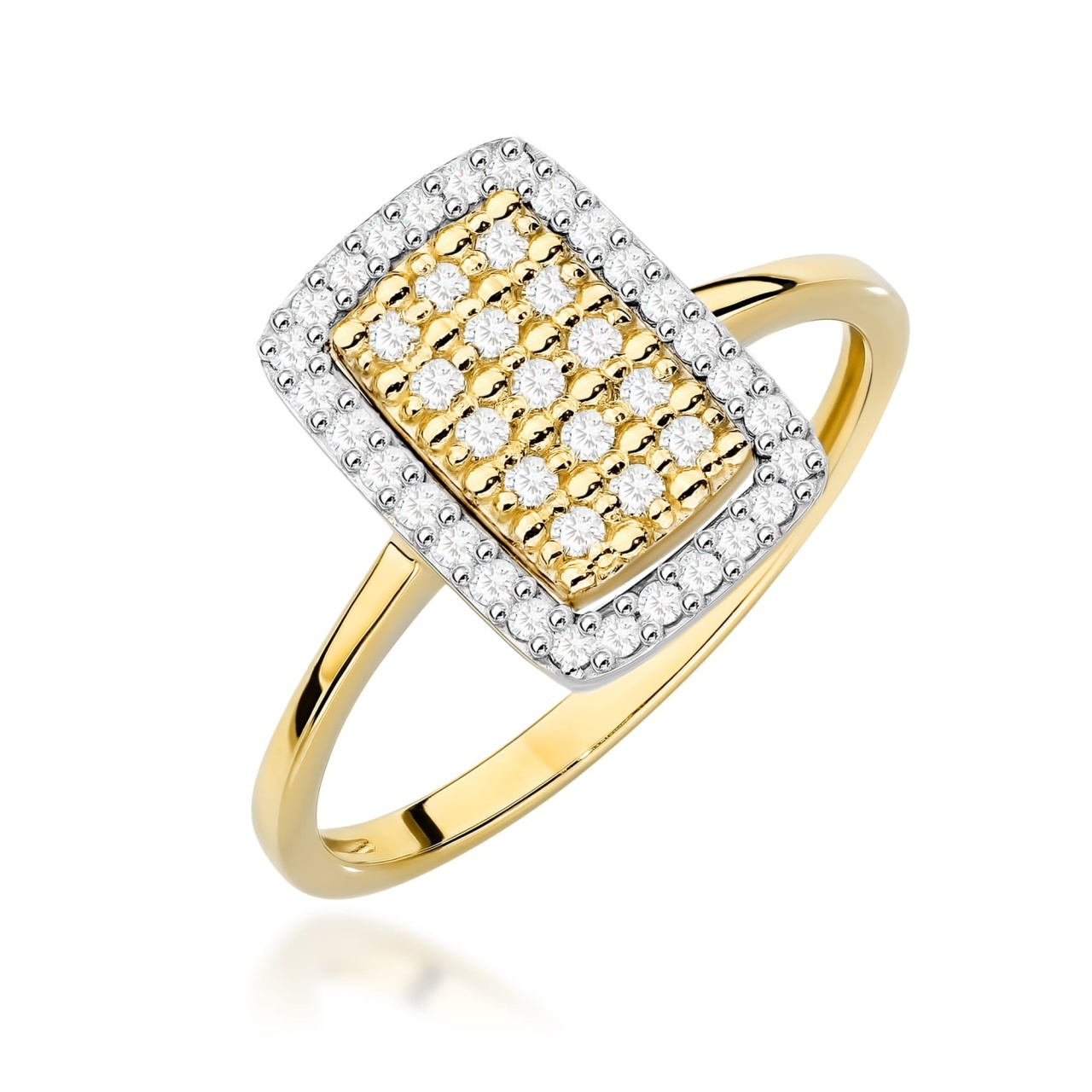 Inel Aur 14K cu Diamante Naturale 0.27 ct (Varianta: Galben)