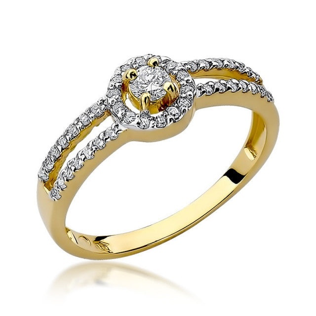 Inel Aur 14K cu Diamante Naturale 0.31 ct (Varianta: Galben)