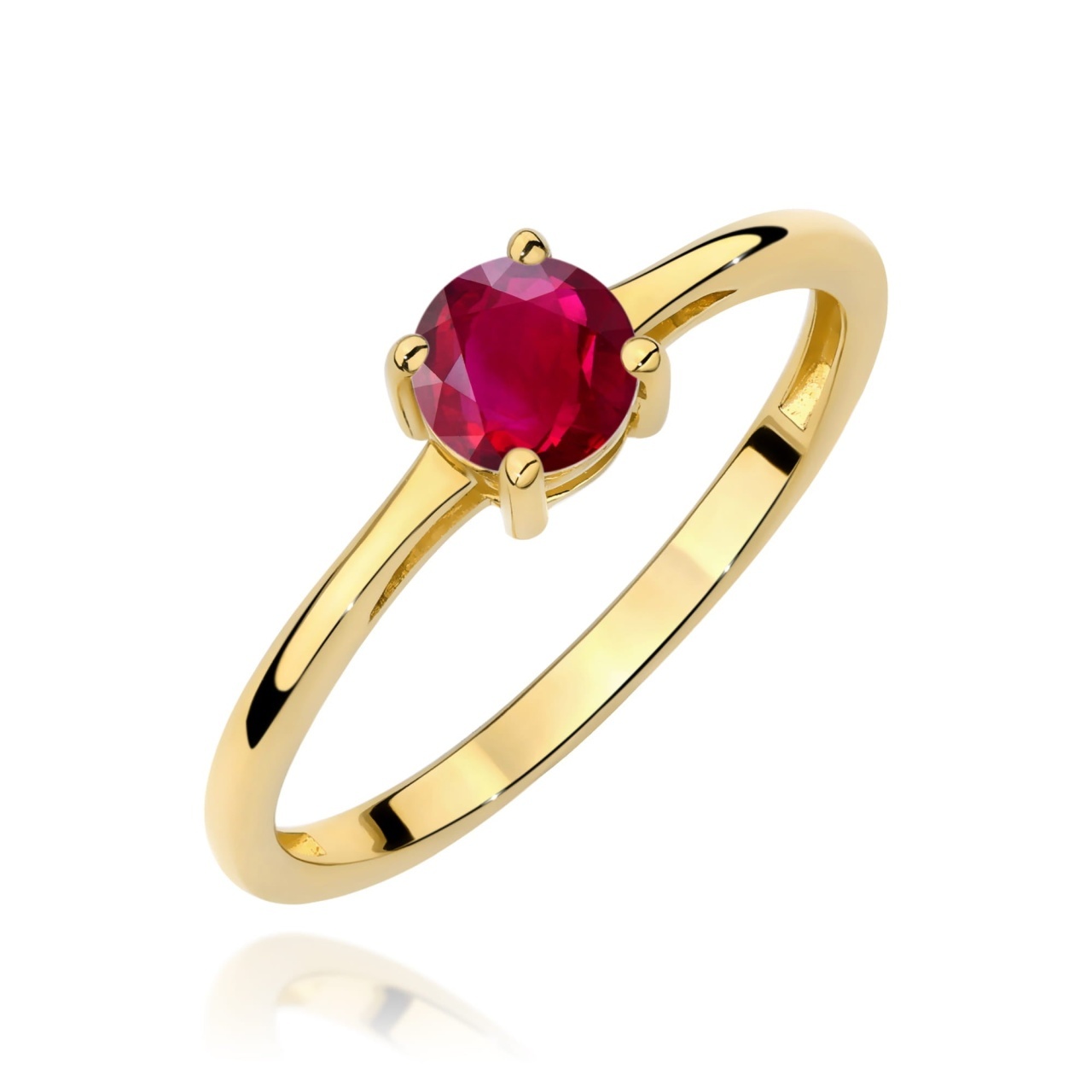 Inel Aur 14K cu Rubin 0.60 ct (Varianta: Galben)