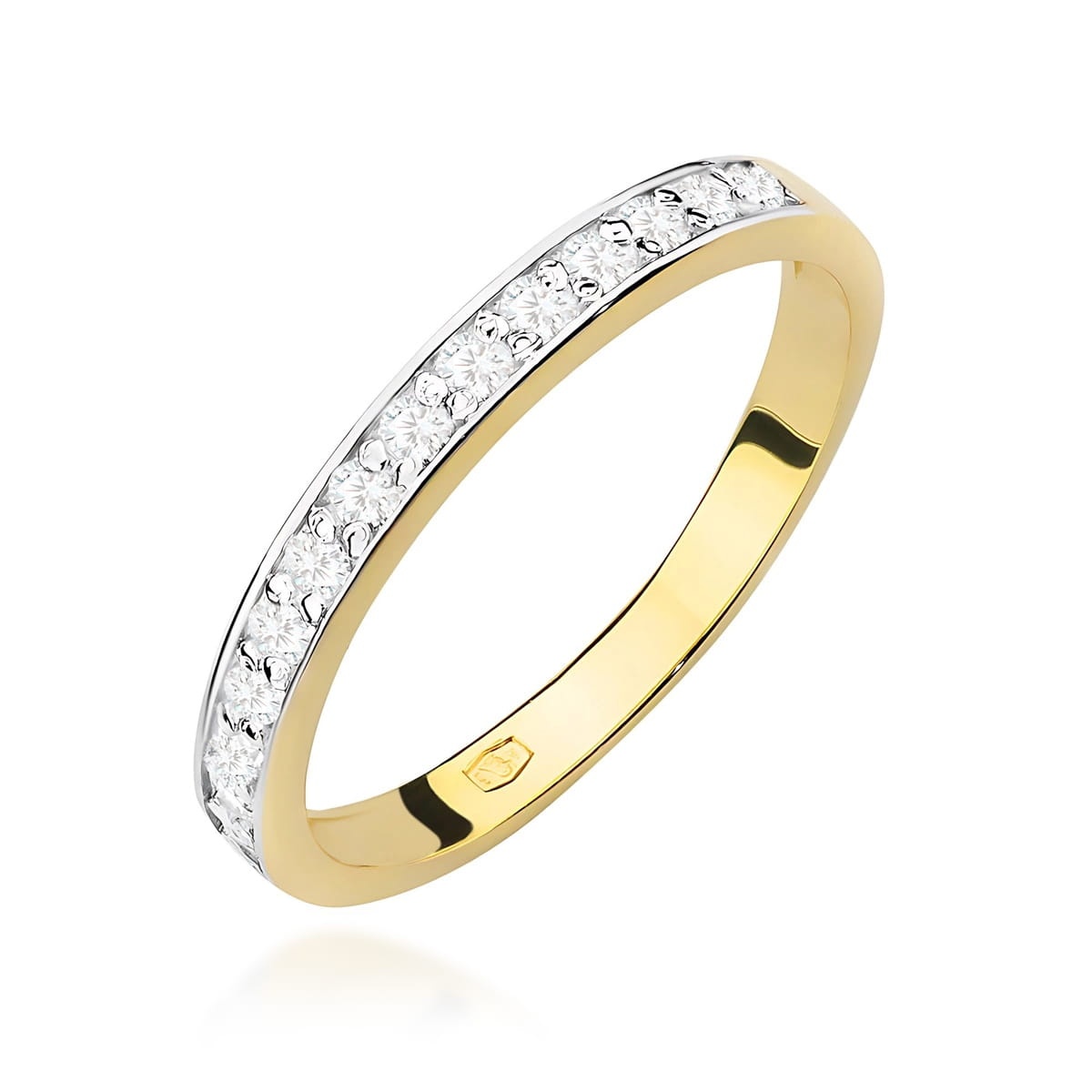 Inel Aur 9K cu Diamante Naturale 0.20 ct (Varianta: Galben)