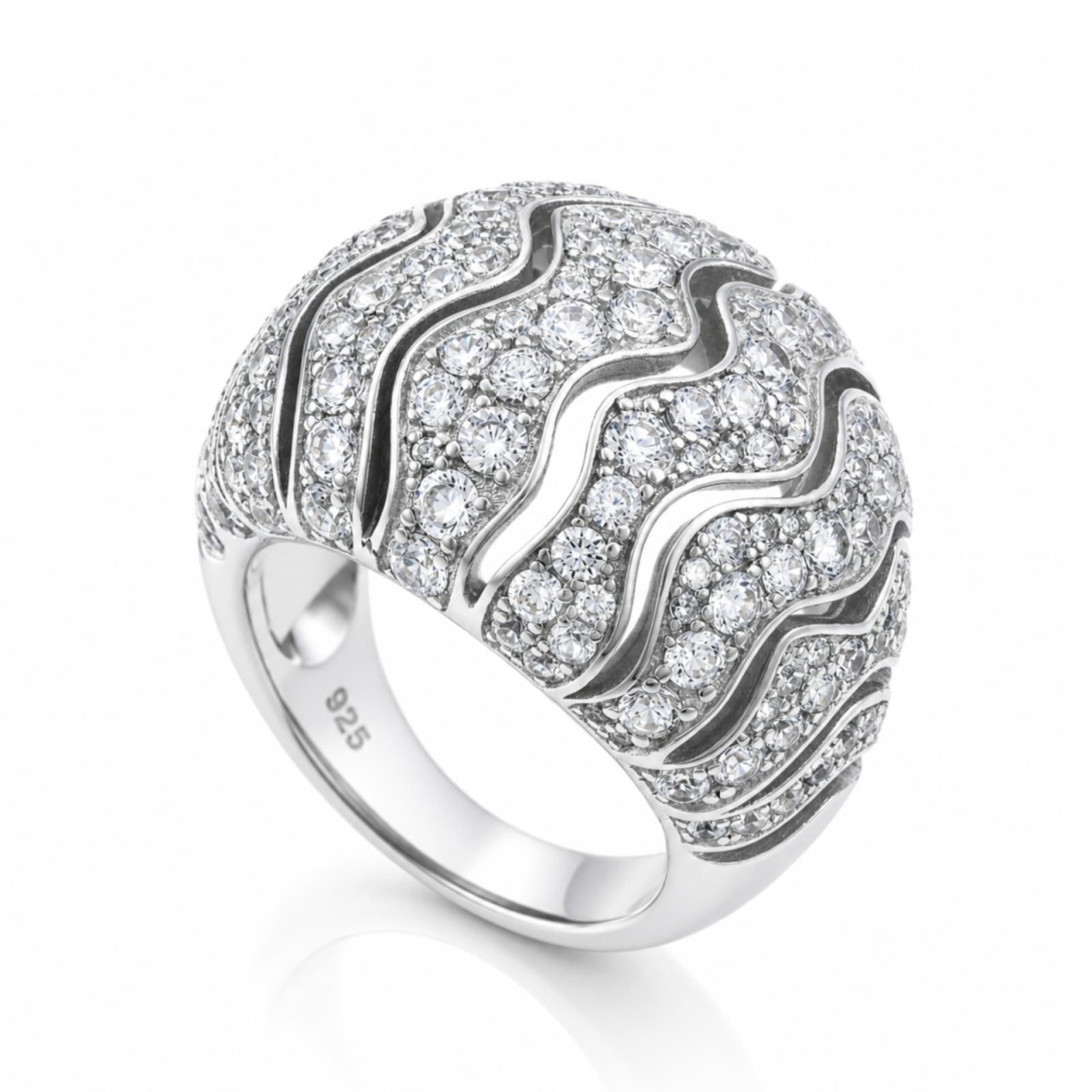 Inel Massive Bling din Argint 925 12.6g (Mărime: M57)