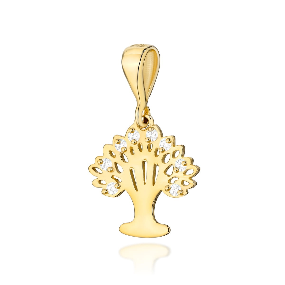 Pandantiv Aur 14K cu Diamante Naturale 0.07 ct (Varianta: Galben)
