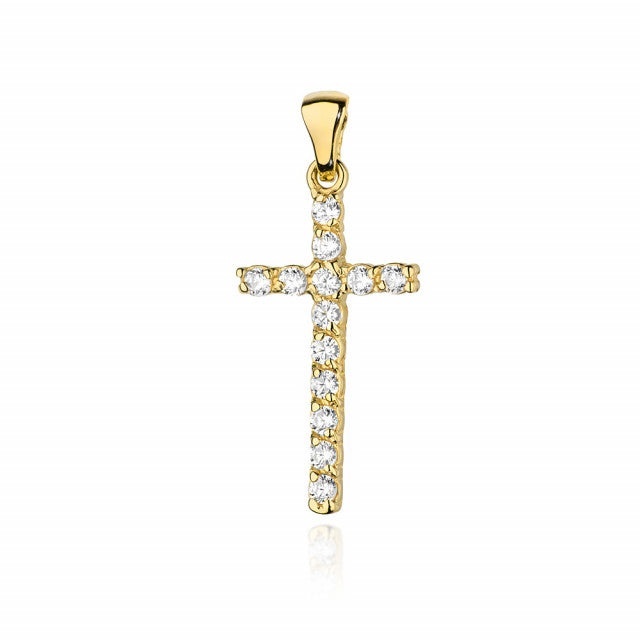 Pandantiv Aur 14K cu Diamante Naturale 0.39 ct (Varianta: Galben)