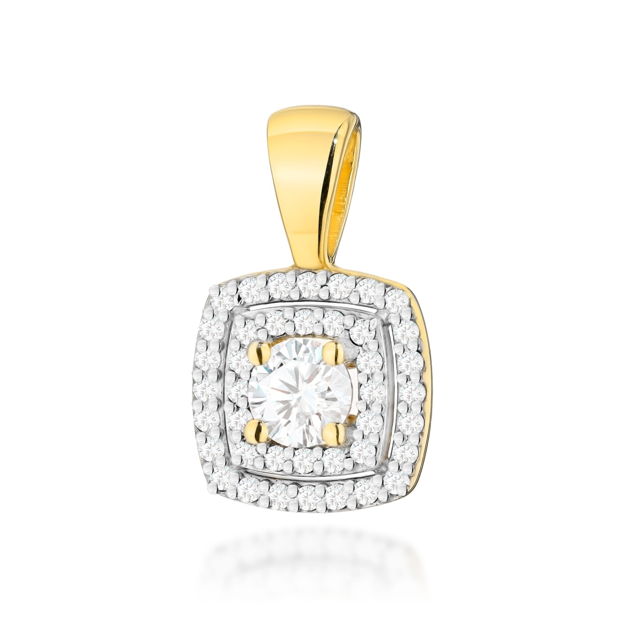 Pandantiv Aur 14K cu Diamante Naturale 0.50 ct (Varianta: Galben)