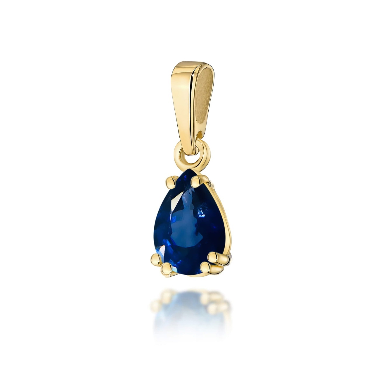 Pandantiv Aur 14K cu Safir 0.60 ct (Varianta: Galben)