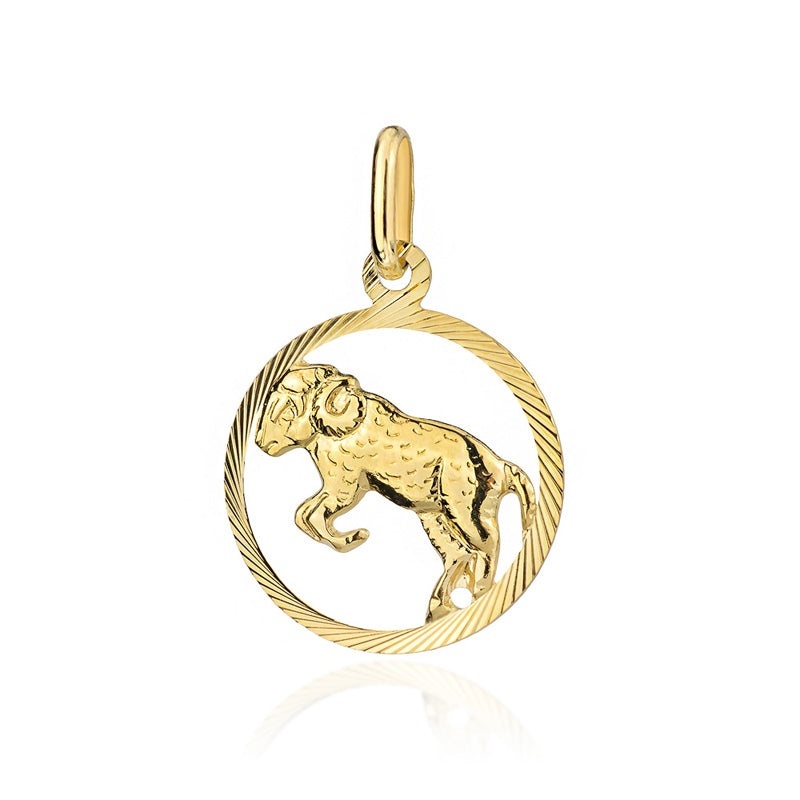 Pandantiv Aur 14K cu Semnul Zodiacal Berbec (Greutate: 0.73)