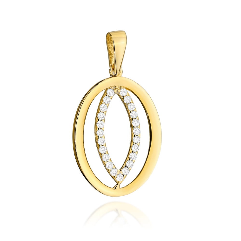 Pandantiv Aur 14k cu Zirconii Albe (Greutate: 1.02)