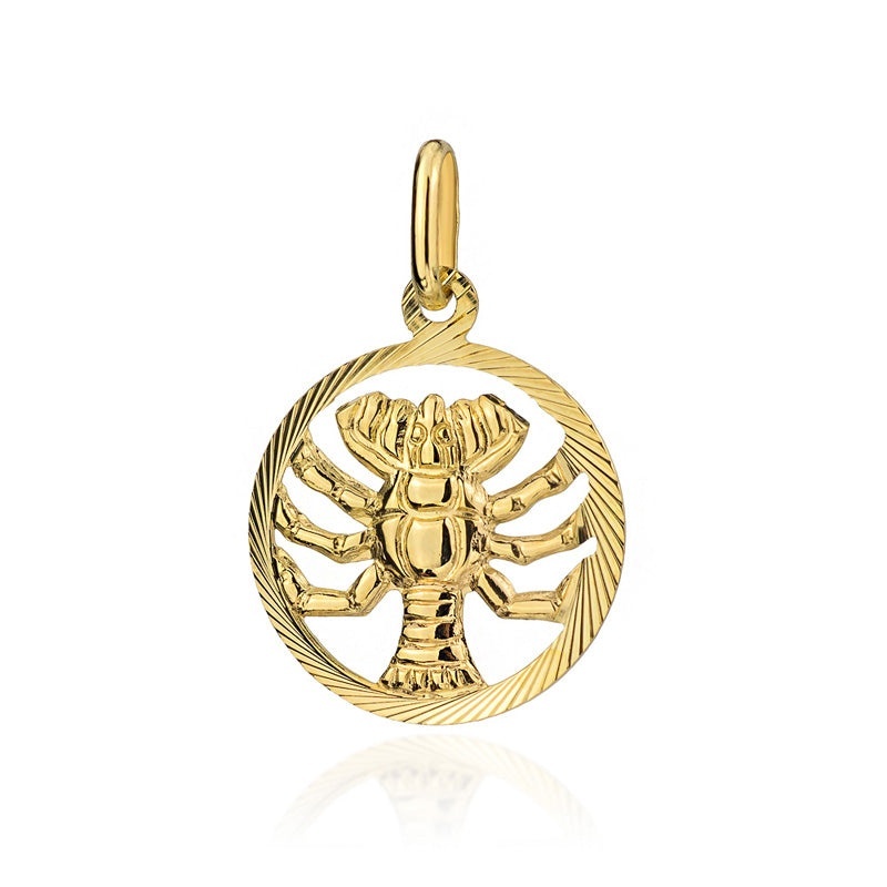 Pandantiv Aur 14K Semn Zodiacal Rac (Greutate: 0.83)