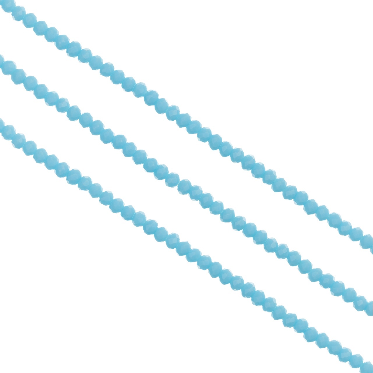 Șirag cristale rondele 3 mm, culoare Albastru Sky - Aprox 130 buc