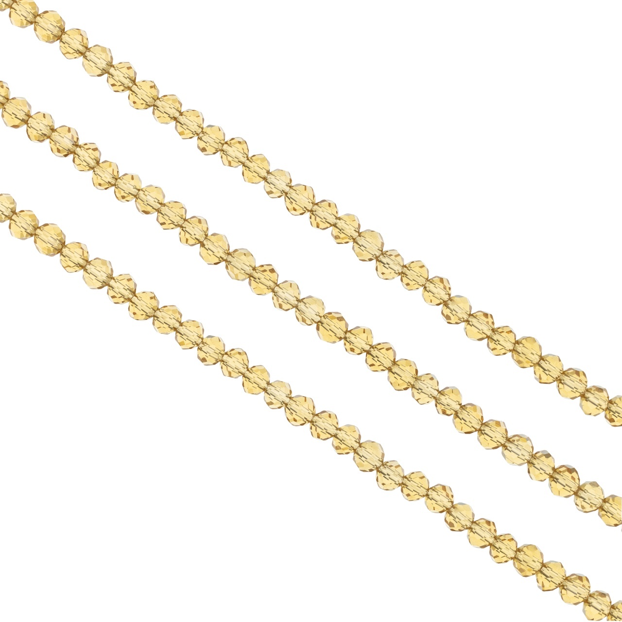 Șirag cristale rondele 4mm, culoare Biscotti AB Transparent - Aprox 130 buc