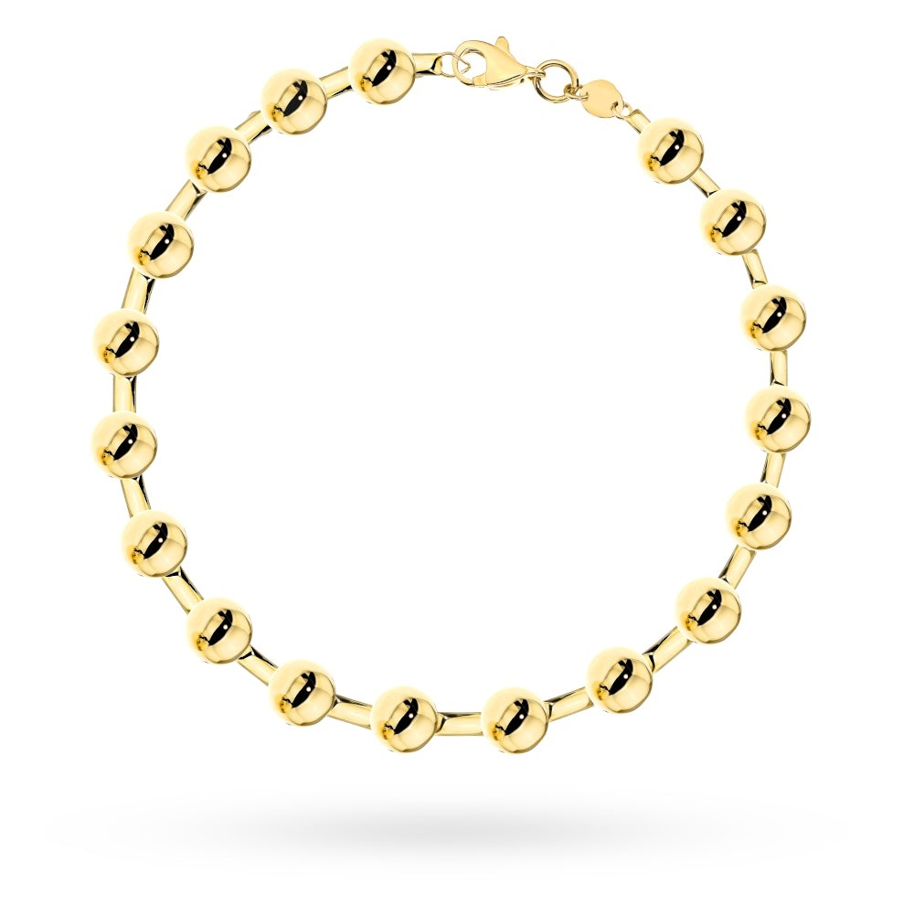 Brățară Aur 14K Cu Bile Clasice - Eleganță Atemporală (Greutate: 5.00, Măsură: 18.5 cm)