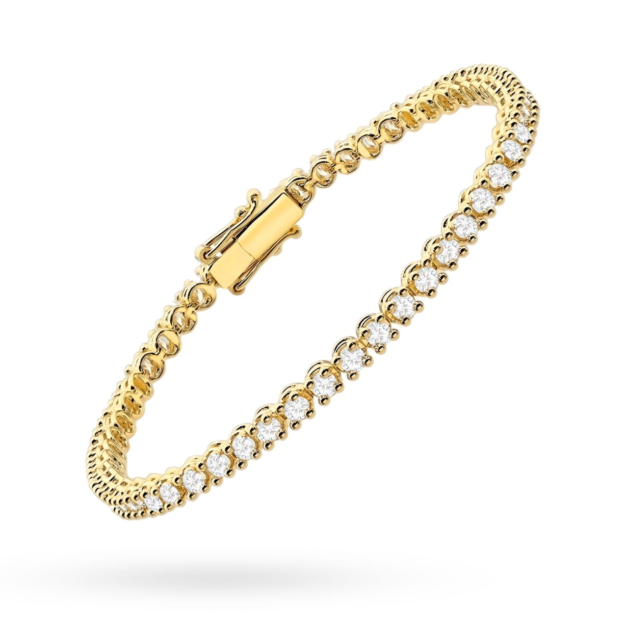 Bratara Aur 14K cu Diamante de Laborator 2.16 ct (Varianta: Galben)