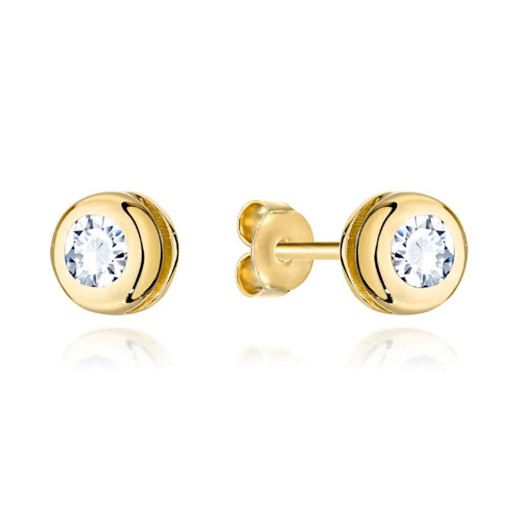 Cercei Aur 14k cu Zirconii Albe (Greutate: 0.94)