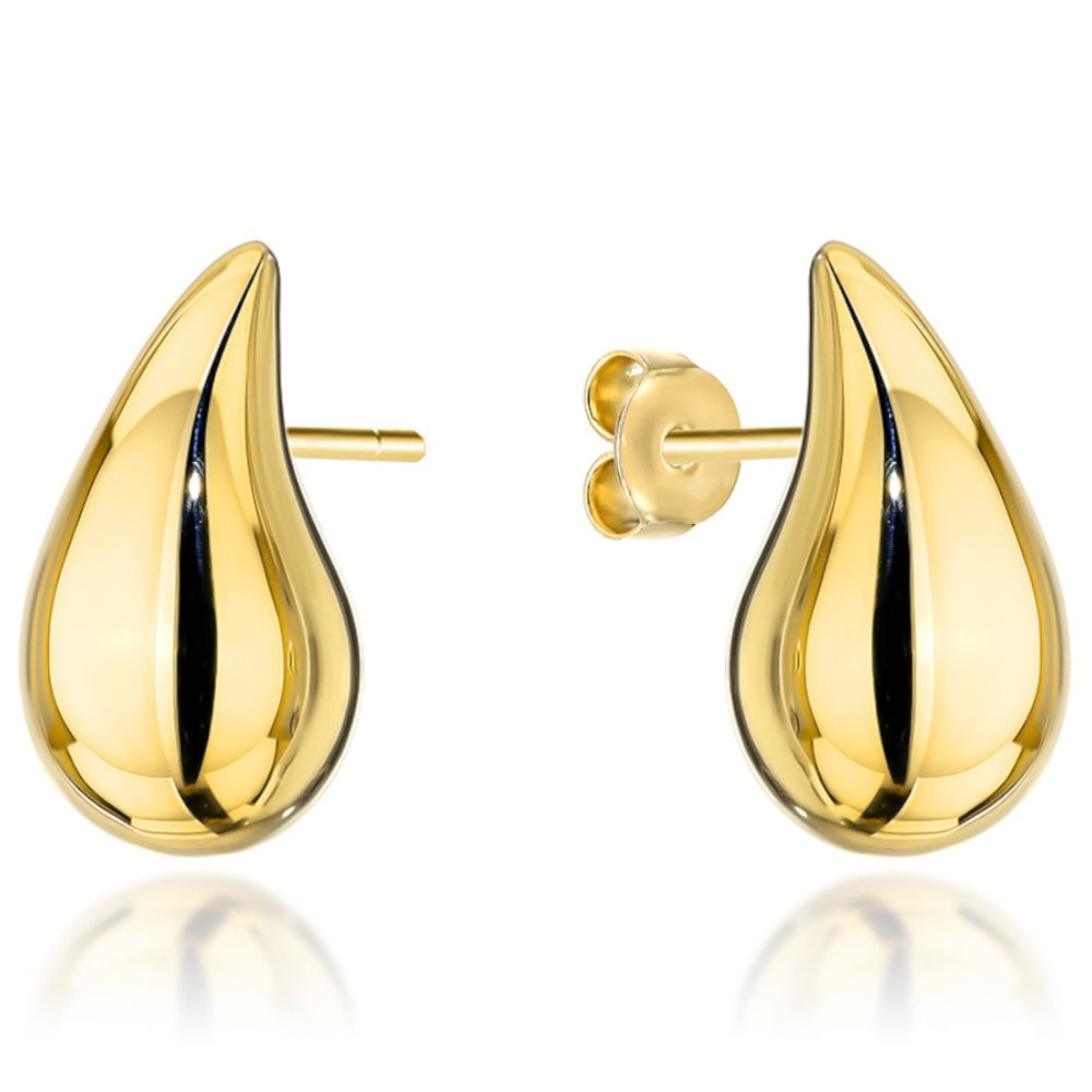 Cercei Aur 14K Picături Mari, Eleganti (Greutate: 6.06)