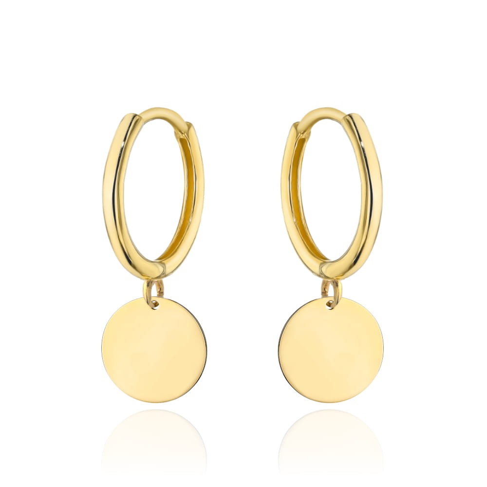 Cercei Aur: Cercuri Delicate cu Element Suspendat (Greutate: 1.80)