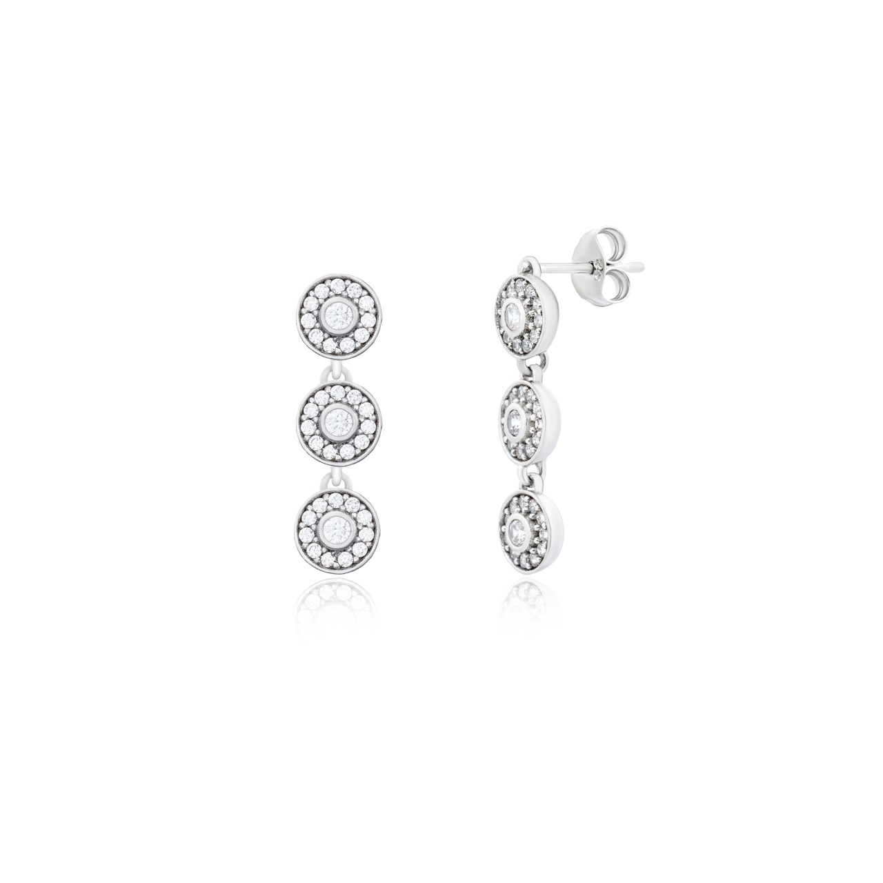 Cercei din argint 925 cu cristale Angel Exclusive Collection - Small