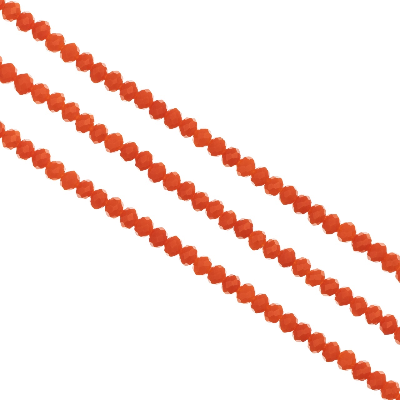 Cristale rondele fațetate de 4 mm - șirag aprox 130 bucăți - rosu coral