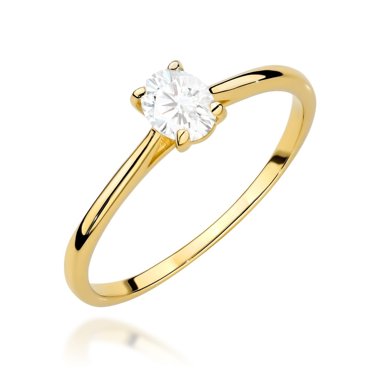 Inel Aur 14K cu Diamant de Laborator 0.30 ct (Varianta: Galben)