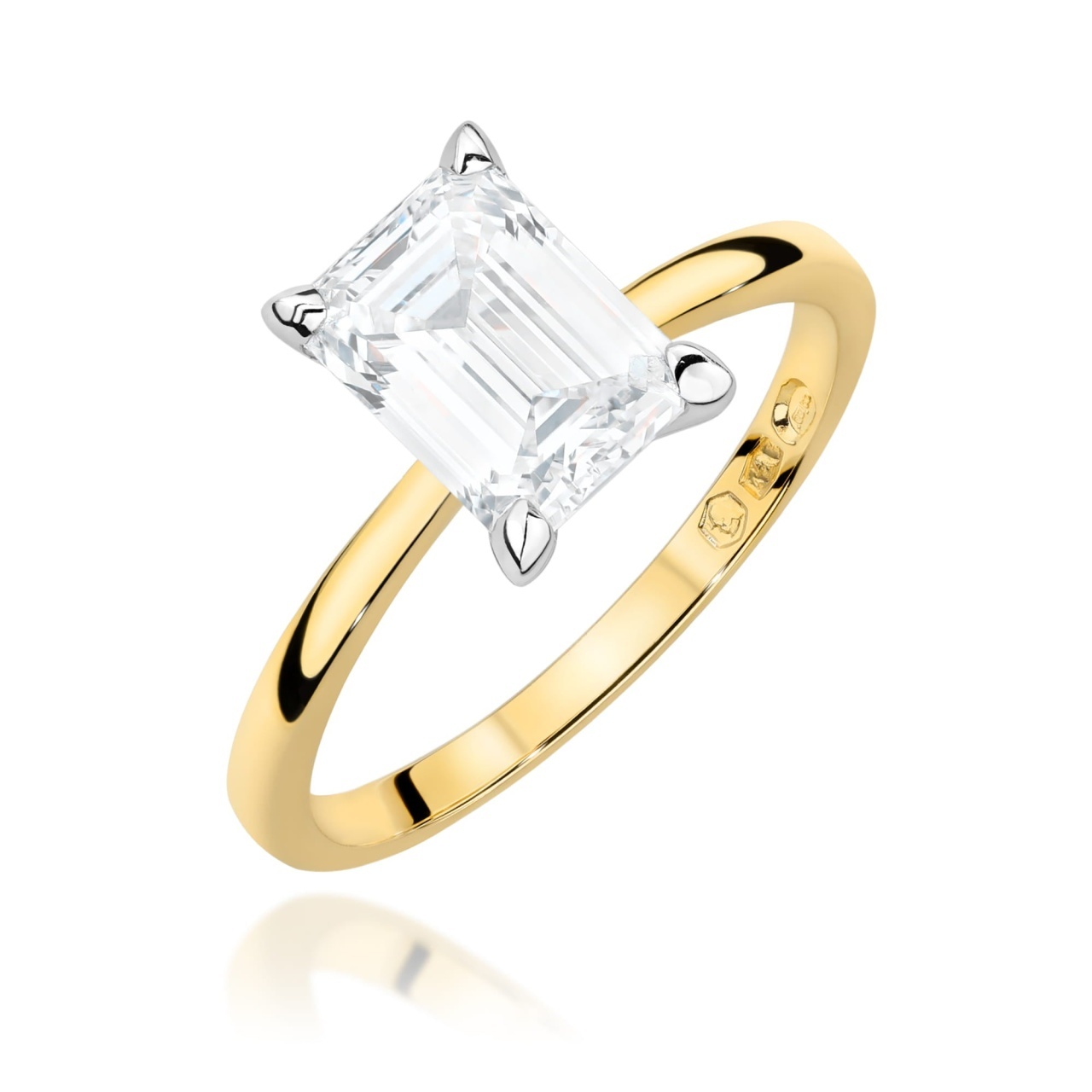 Inel Aur 14K cu Diamant de Laborator 2.00 ct (Varianta: Galben)