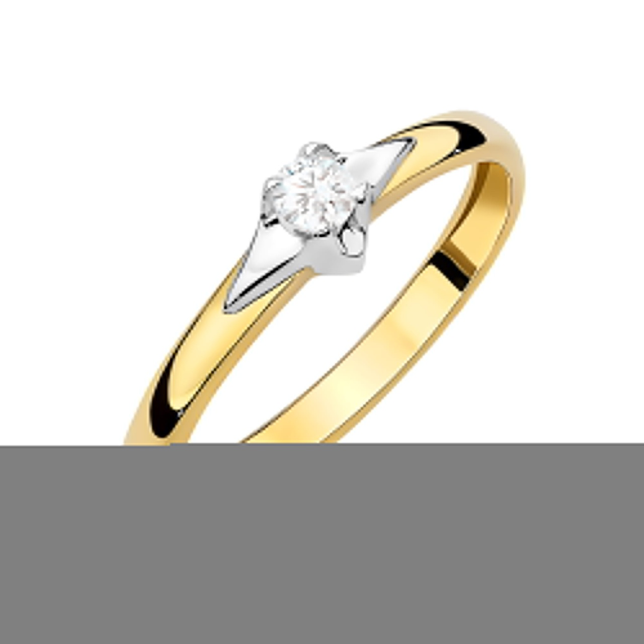 Inel Aur 14K cu Diamant Natural 0.15 ct (Varianta: Galben)