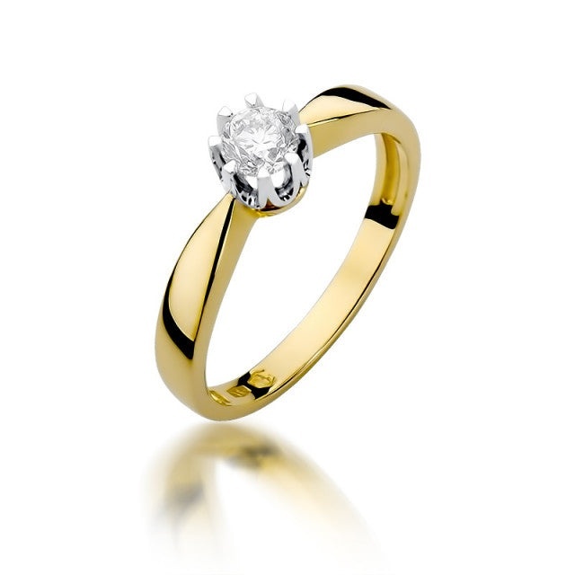 Inel Aur 14K cu Diamant Natural 0.30 ct (Varianta: Galben)