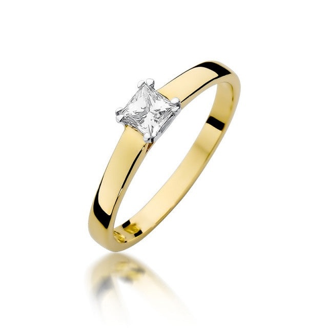 Inel Aur 14K cu Diamant Natural 0.30 ct (Varianta: Galben)
