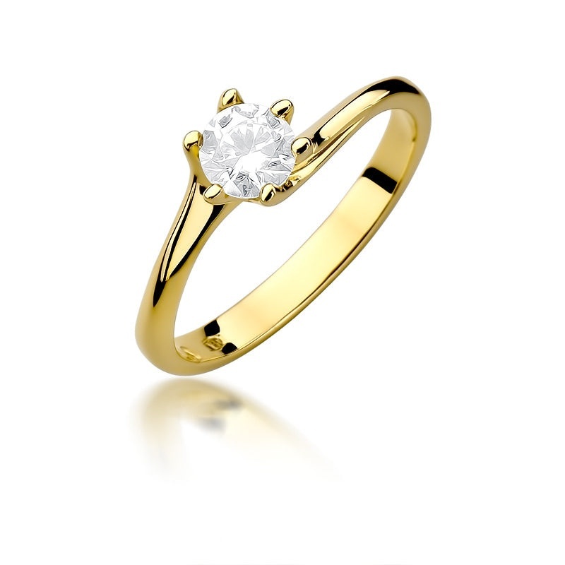 Inel Aur 14K cu Diamant Natural 0.50 ct (Varianta: Galben)