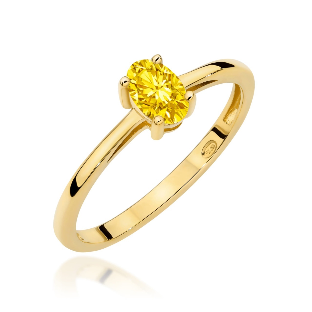 Inel Aur 14K cu Diamant Natural 0.50 ct (Varianta: Galben)