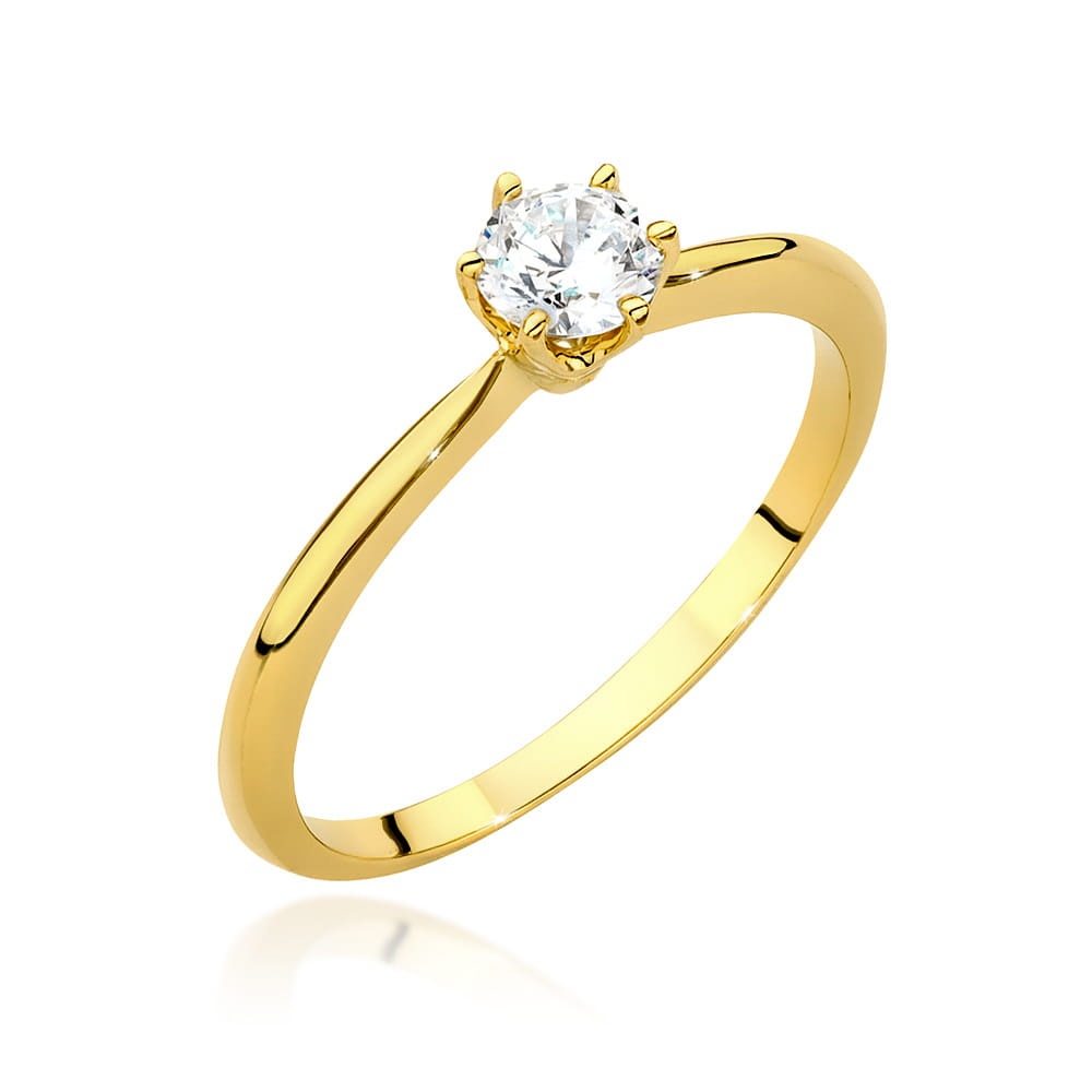 Inel Aur 14K cu Diamante de Laborator 0.50 ct (Varianta: Galben)