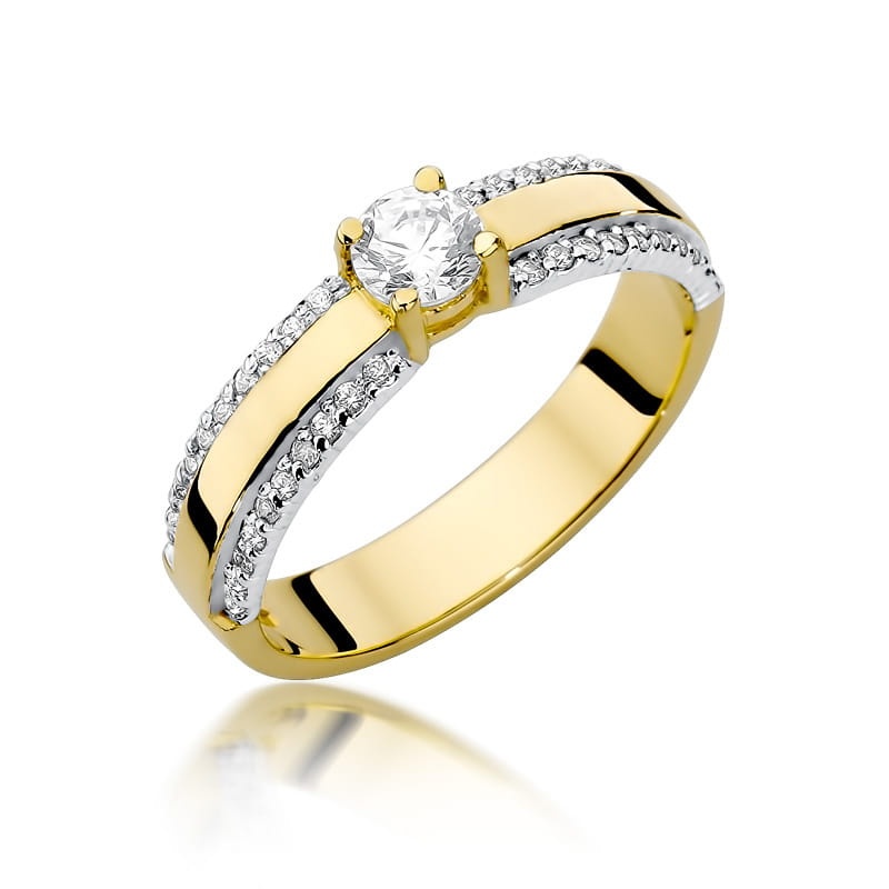 Inel Aur 14K cu Diamante Naturale 0.45 ct (Varianta: Galben)
