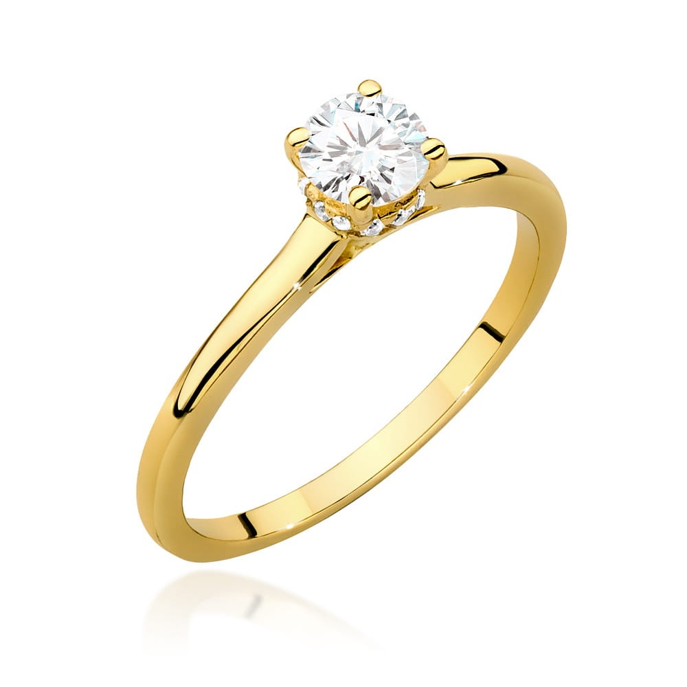 Inel Aur 14K cu Diamante Naturale 0.46 ct (Varianta: Galben)
