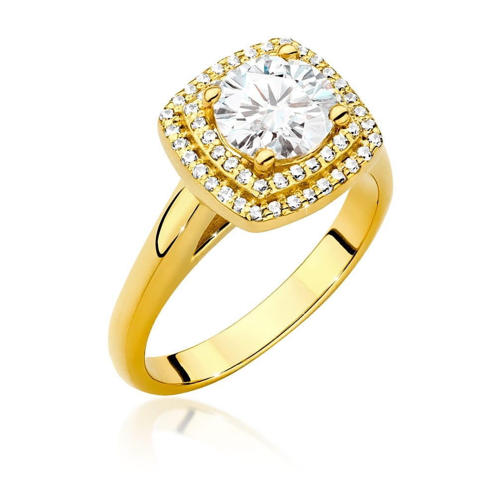 Inel Aur 14K cu Diamante Naturale 1.28 ct (Varianta: Galben)