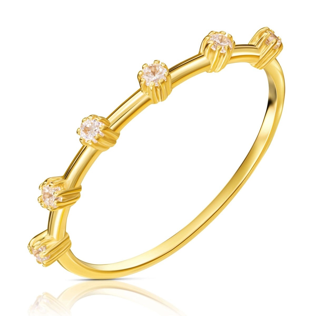 Inel Aur 8K cu Zirconiu – Eleganță Atemporală (Măsură inel: 10)
