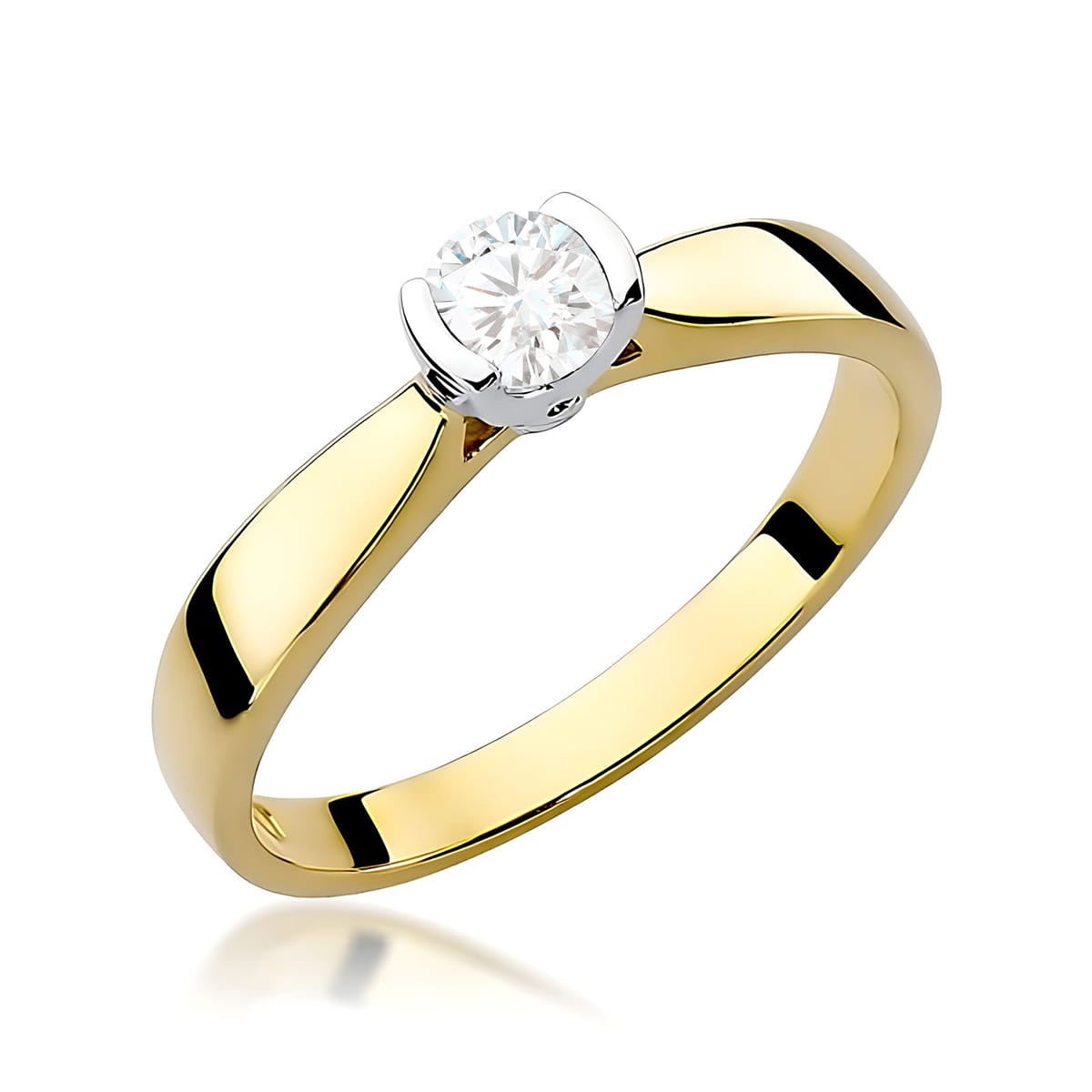 Inel Aur 9K cu Diamant de Laborator 0.25 ct (Varianta: Galben)