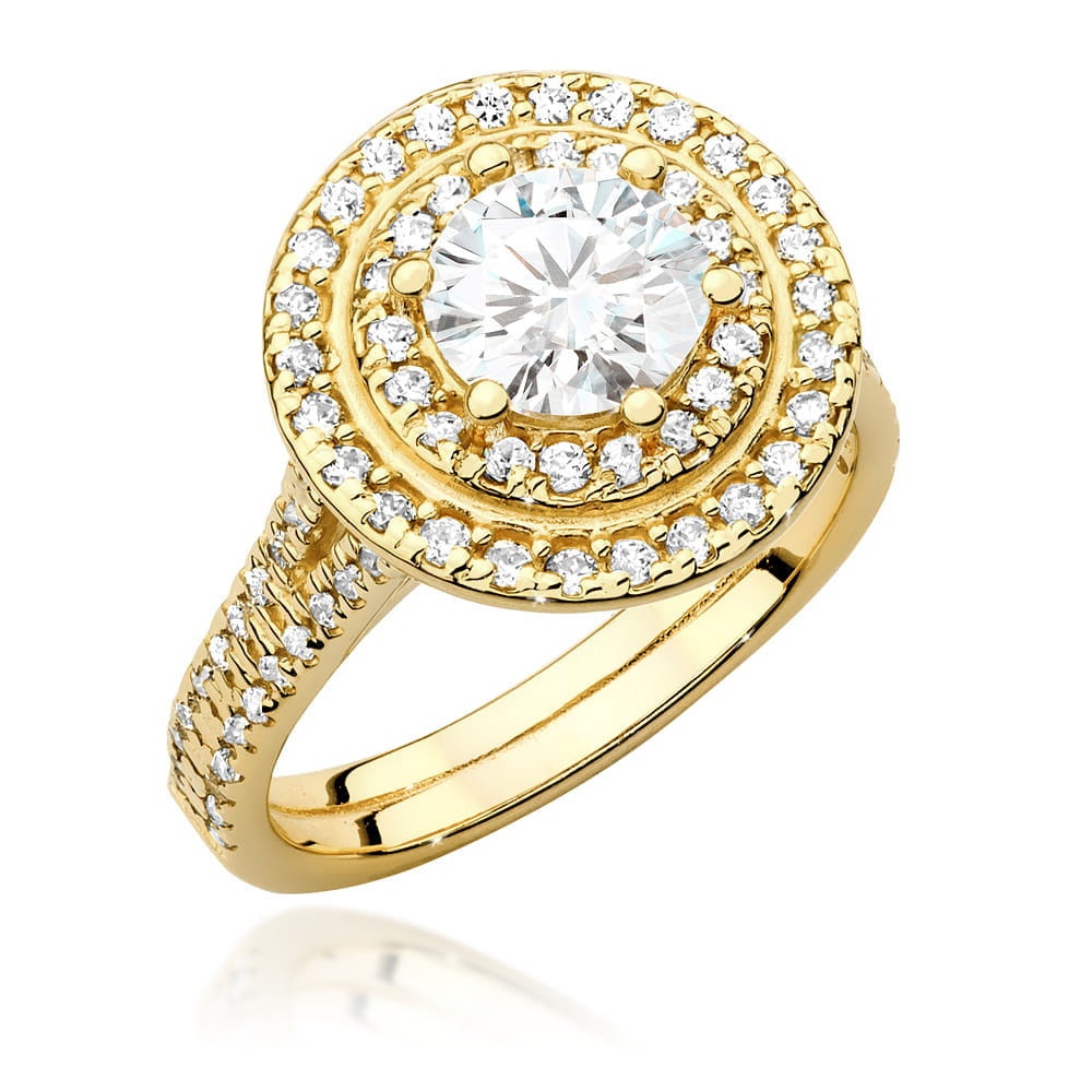 Inel Aur 9K cu Diamante de Laborator 1.63 ct (Varianta: Galben)