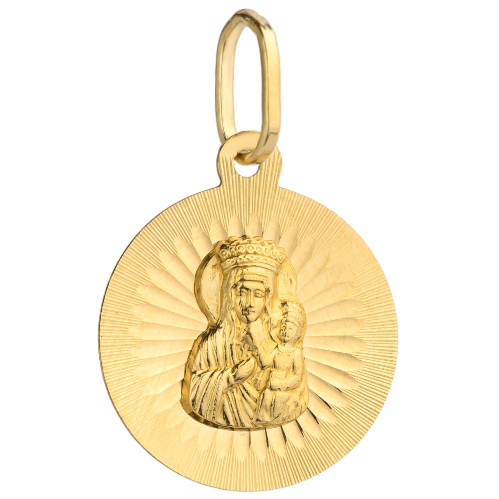 Medalion Raze Aur 14k cu Maica Domnului si Iisus (Greutate: 0.94)