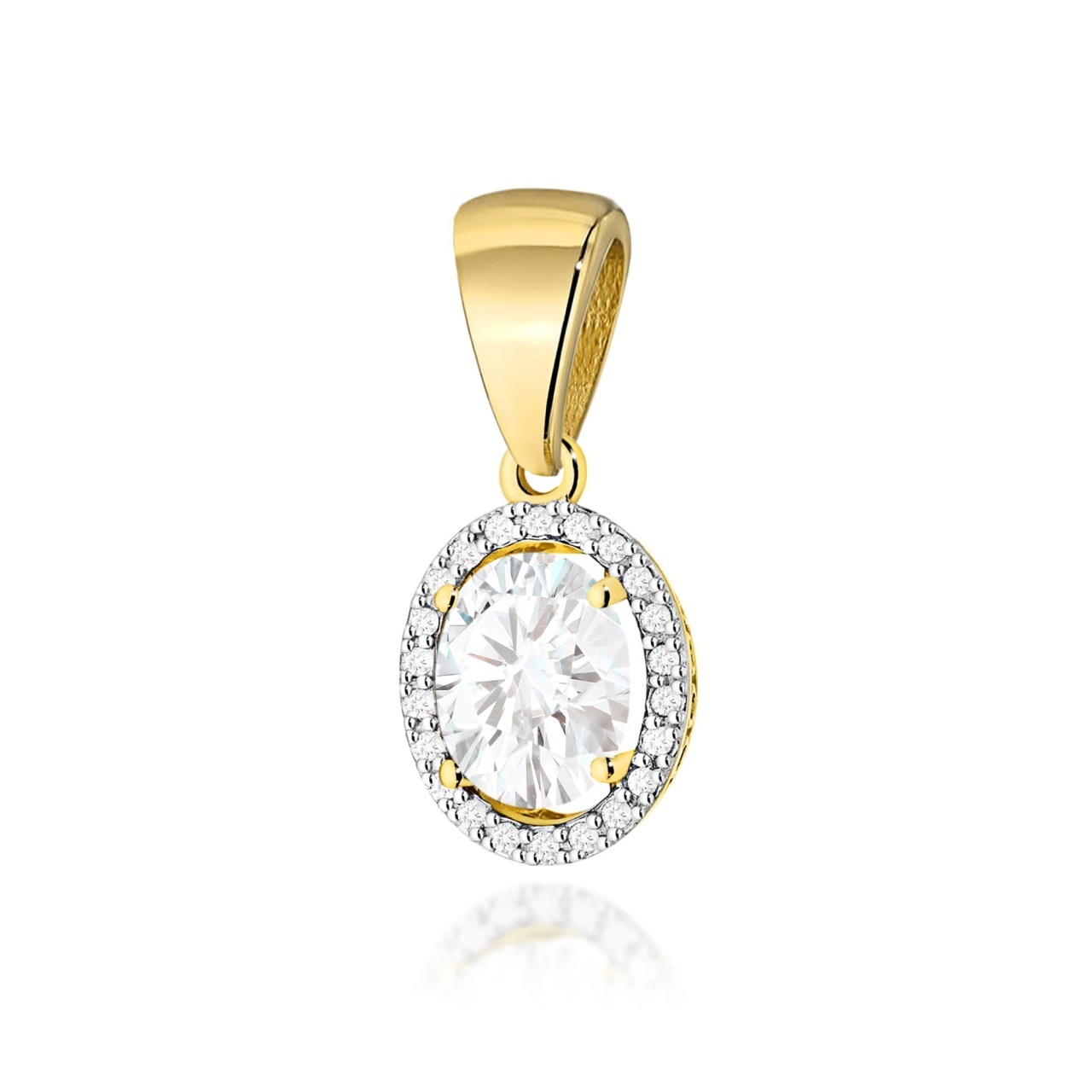 Pandantiv Aur 14K cu Diamante de Laborator 2.11 ct (Varianta: Galben)