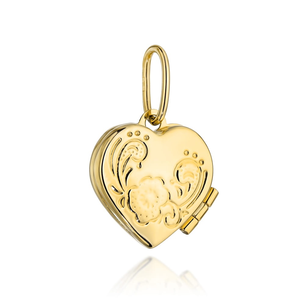 Pandantiv Aur 14k cu Inima si Model (Greutate: 1.89)