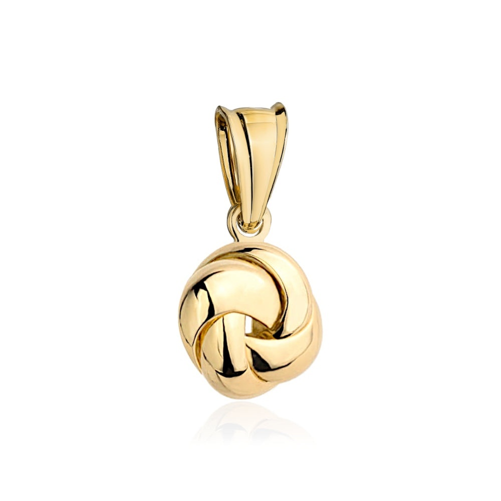 Pandantiv Aur 14K Cu Nod Elegant - 8mm (Greutate: 0.65)
