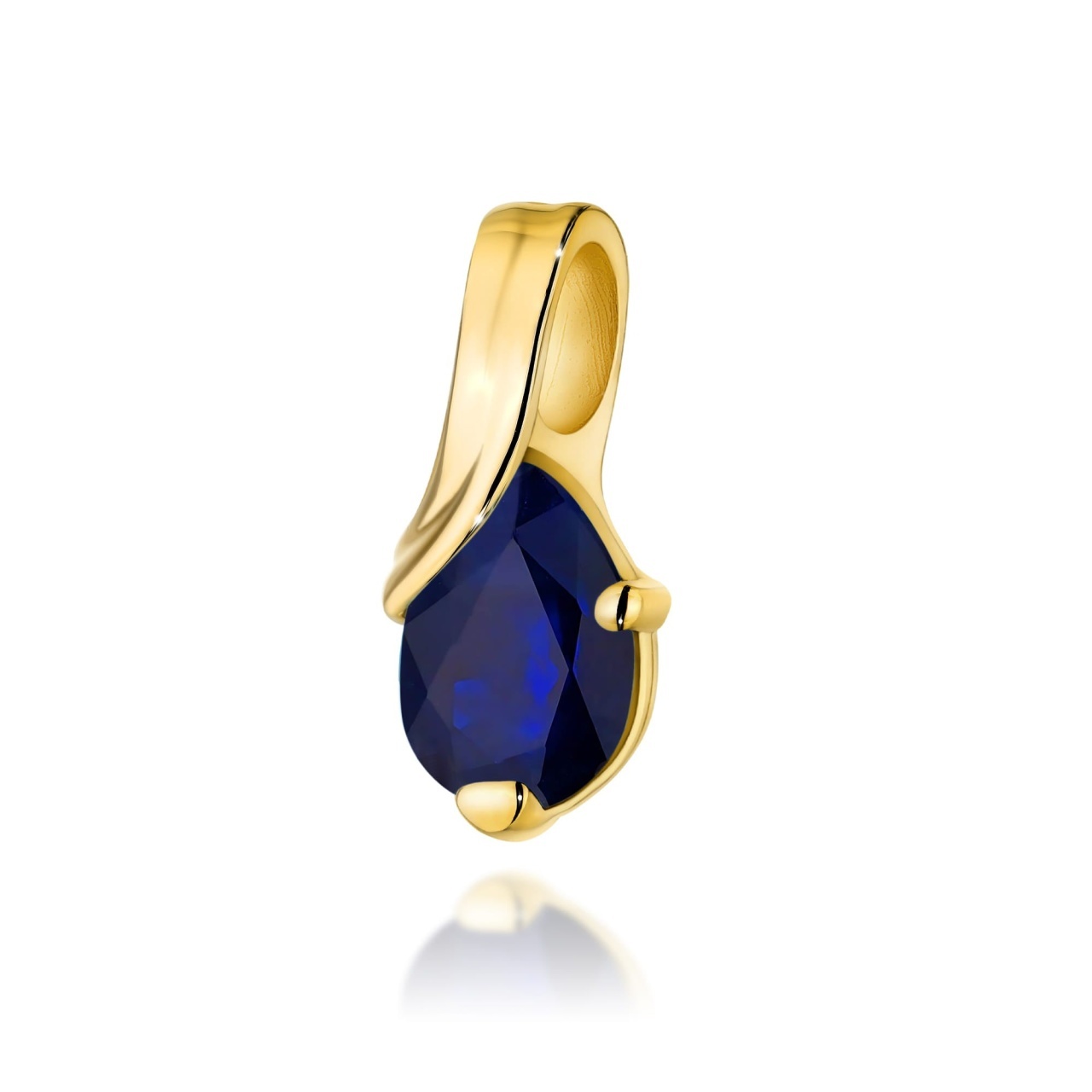 Pandantiv Aur 14K cu Safir 0.60 ct (Varianta: Galben)