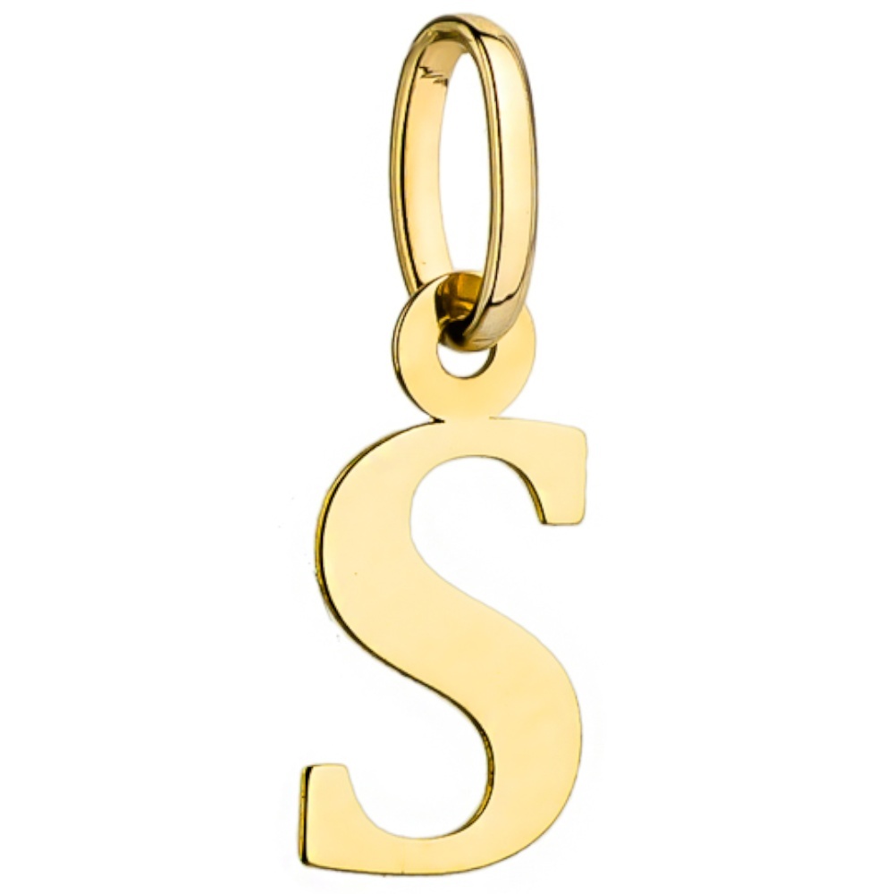 Pandantiv din Aur 14K litera S 24x10 mm (Greutate: 0.50)
