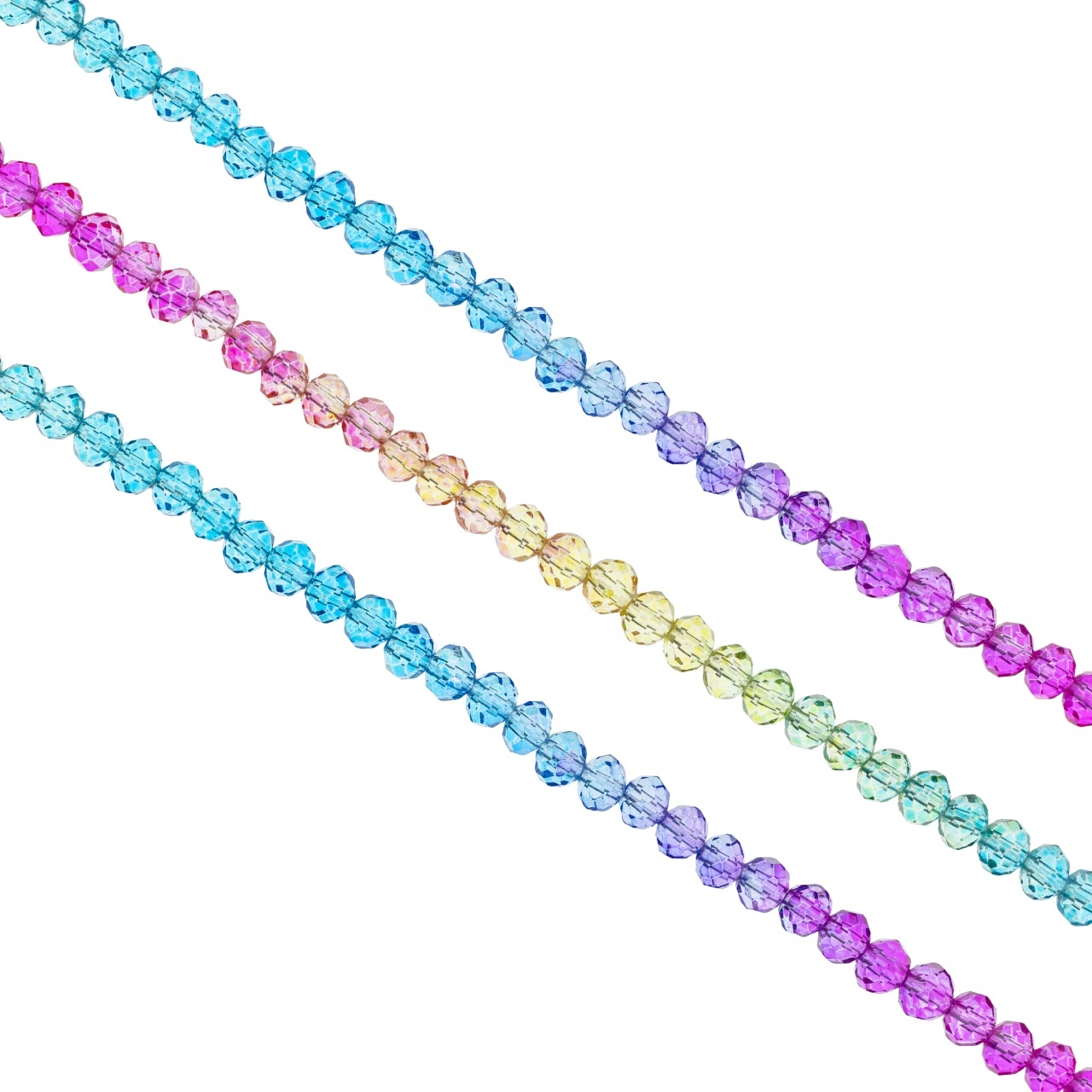 Sirag cristale multicolore Rainbow 4mm ~ 130 buc