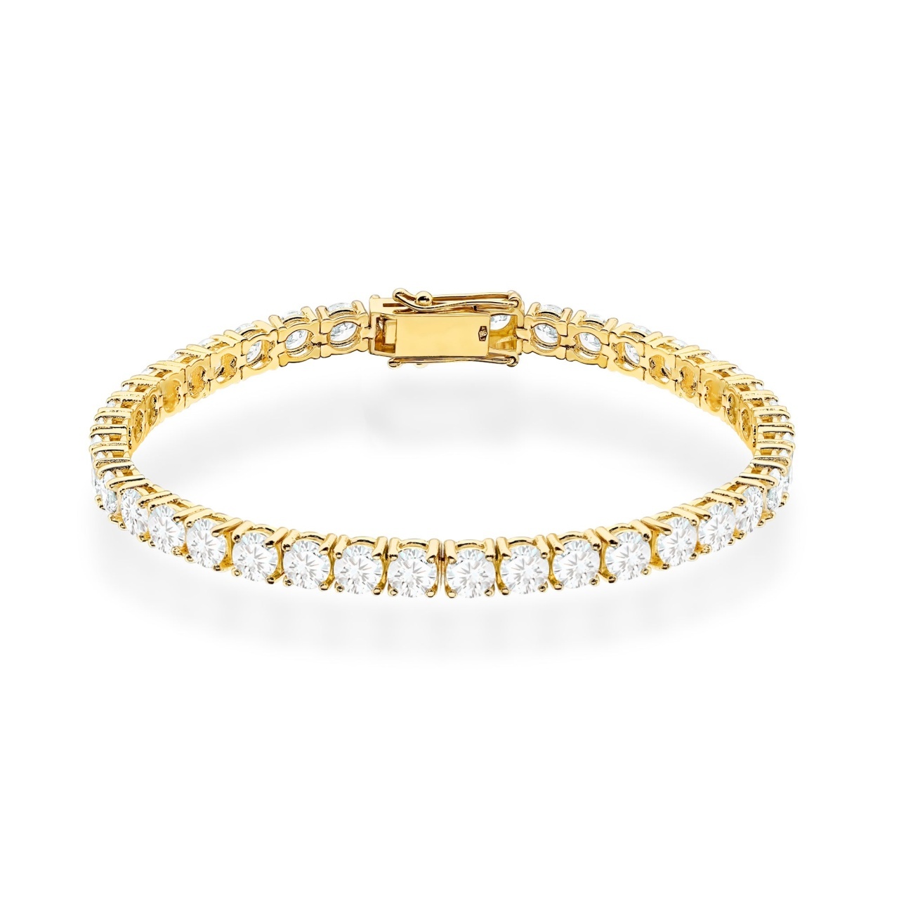 Bratara Aur 14K cu Diamante de Laborator 11.00 ct (Varianta: Galben)
