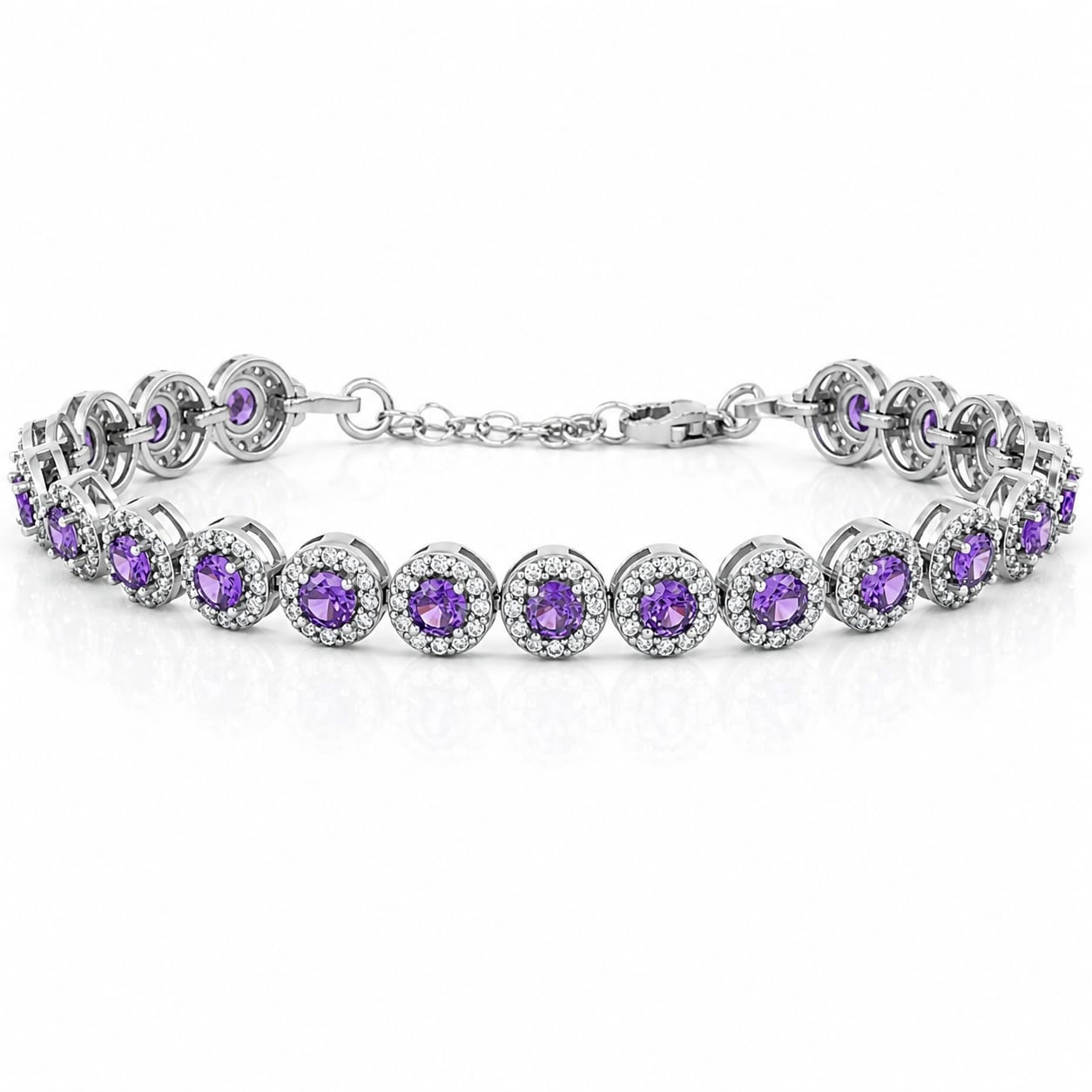 Bratara din Argint Angel Collection - Purple Edition