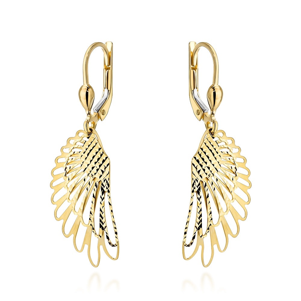 Cercei Aur 14K Aripi Delicate – Design Rafinat (Greutate: 2.76)