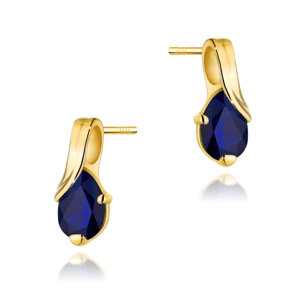 Cercei Aur 14K cu Safir 0.60 ct (Varianta: Galben)