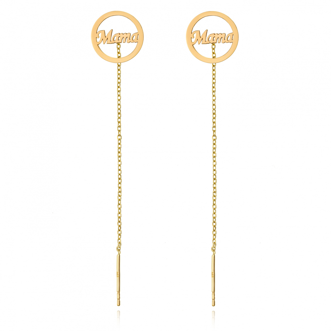 Cercei MAMA din AUR 14K si lantisor