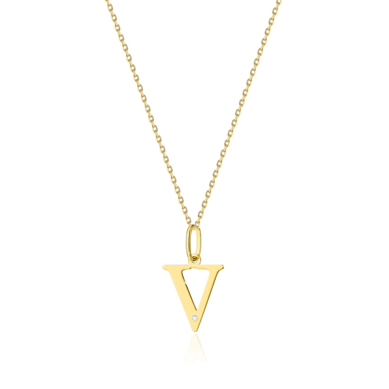 Colier Aur 14K cu Diamant Natural 0.01 ct (Varianta: Roz)